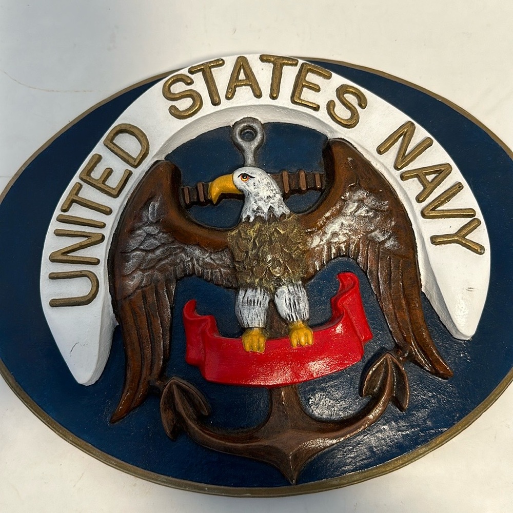 United States nNavy Plaque Chalkware
